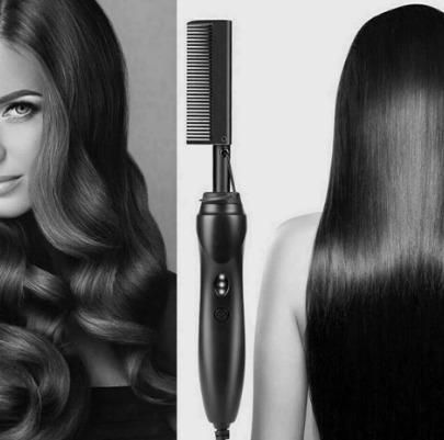 Straightening Pressing Comb Hair Straightener Curler For Natural Hair