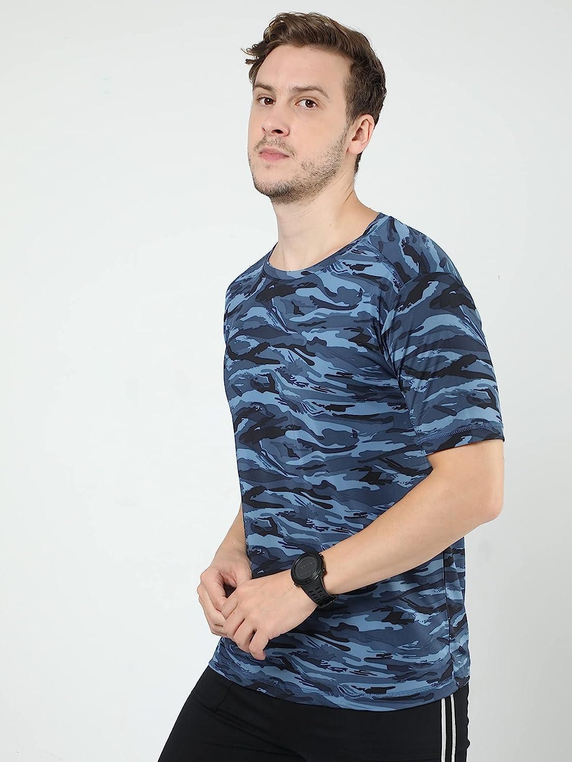 Cotton Printed Half Sleeves Mens Round Neck T-Shirt